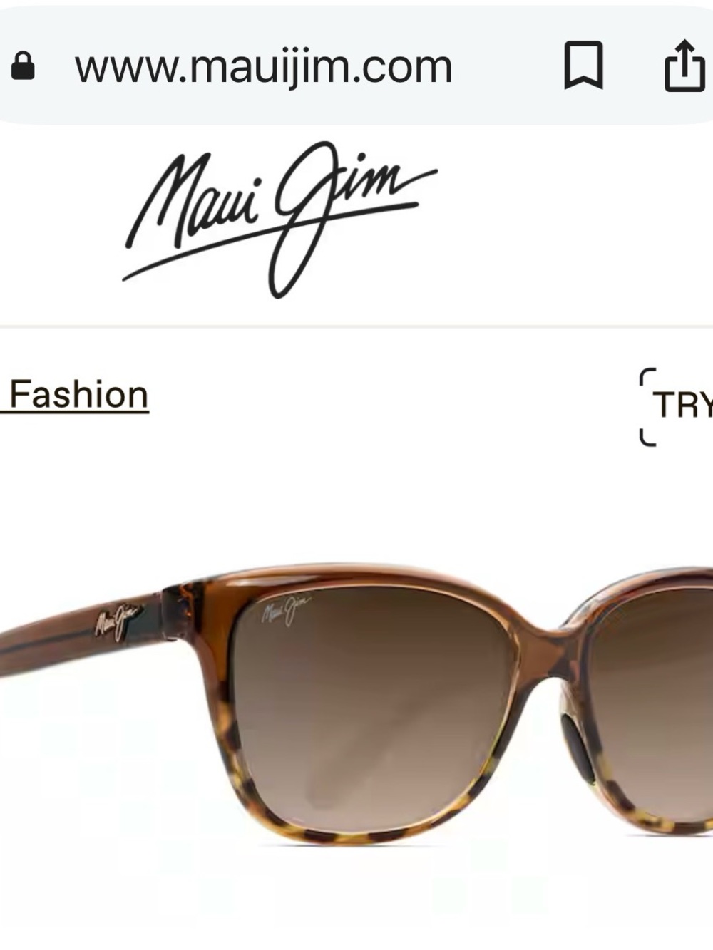 Maui Jim Starfish Polarized Sunglasses.Tortoise Shell. Brown Gradient Lenses - Picture 3 of 5